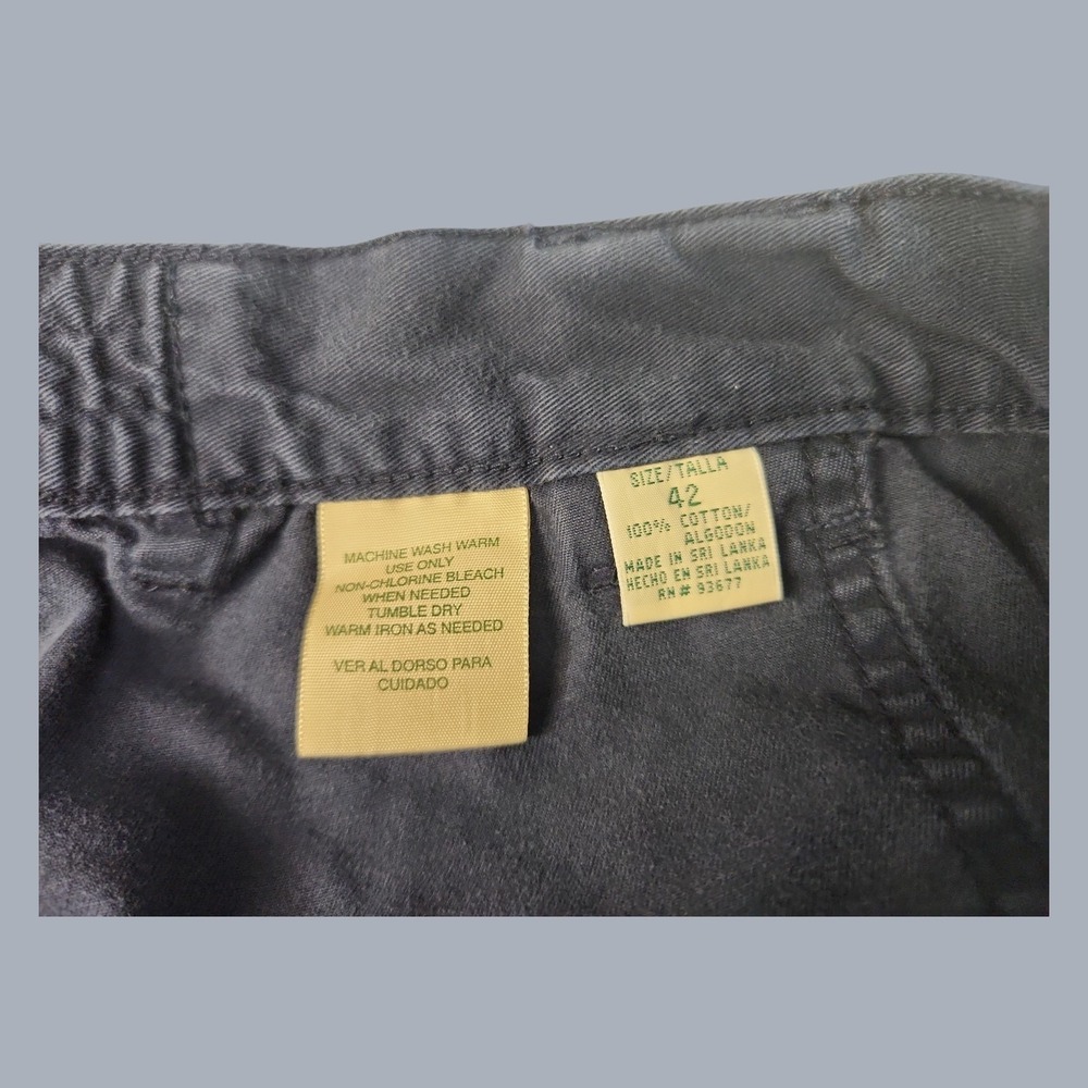 St John's Bay Men's Size 42 Blue Utility Fatigue Shorts Side Elastic Cotton - Picture 3 of 6